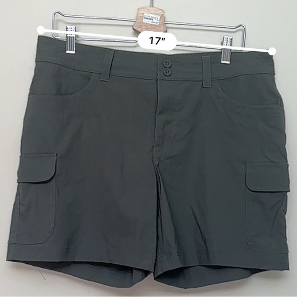 Eddie Bauer Women’s Summer Trail Cargo Shorts Olive Green Size 12 - Picture 8 of 8